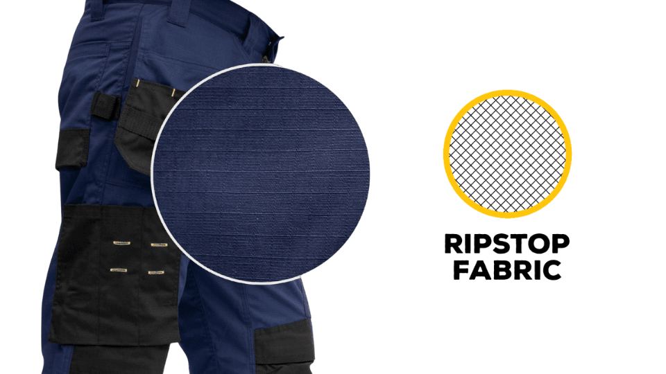 Rip-Stop Fabric Work Trousers
