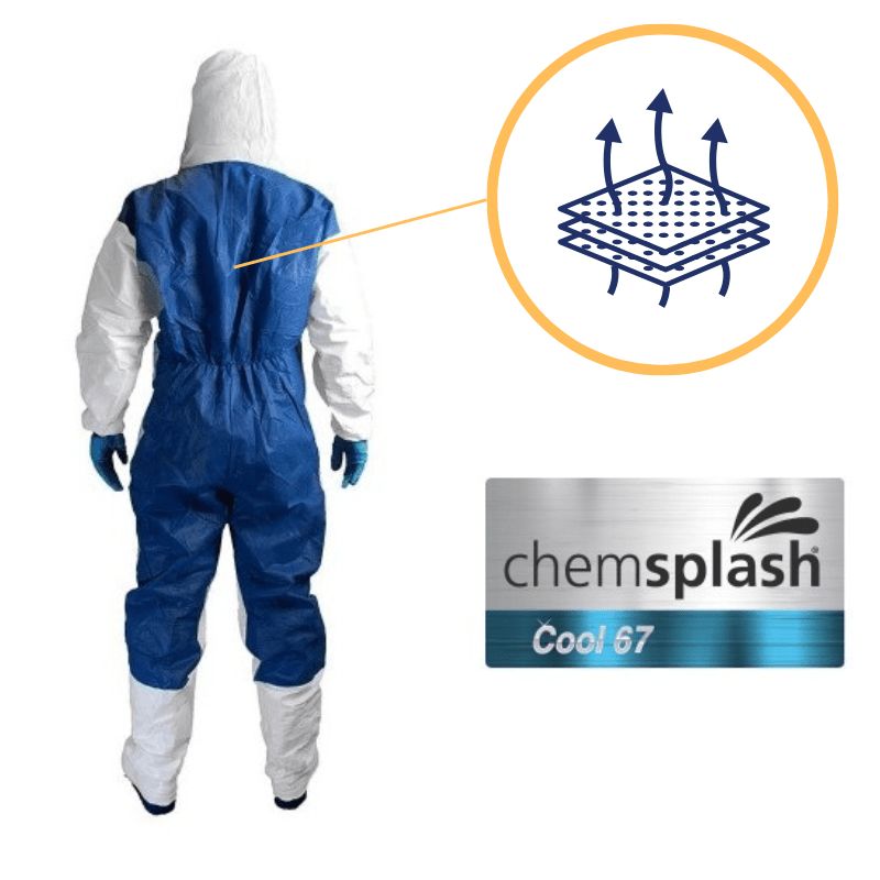 Preventing Heat Stress Breathable Type 5/6 Disposable Coveralls for