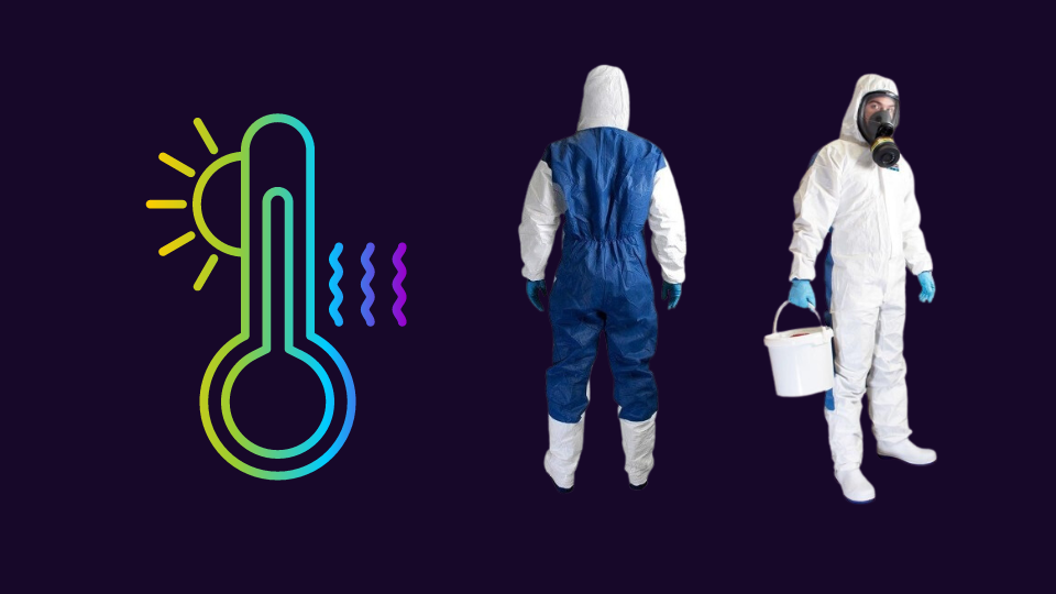 Preventing Heat Stress Breathable Type 5/6 Disposable Coveralls for