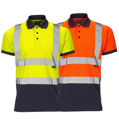 Hi Vis Two Tone Polo Shirt 100% Polyester