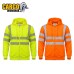 Cargo Hi-Vis Polyester Hooded Sweatshirt - With Zip