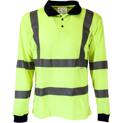 Hi-Vis Long Sleeved Polo Shirt