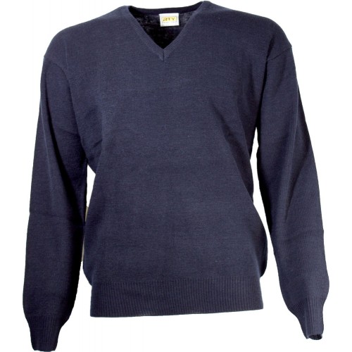 RT021 Unisex Acrylic Wool Mix V-Neck Plain Jumper