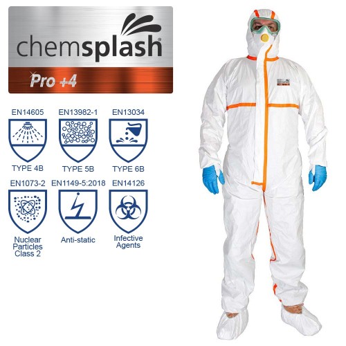 Chemsplash Pro +4 MAX Coverall - Type 4B/5B/6B