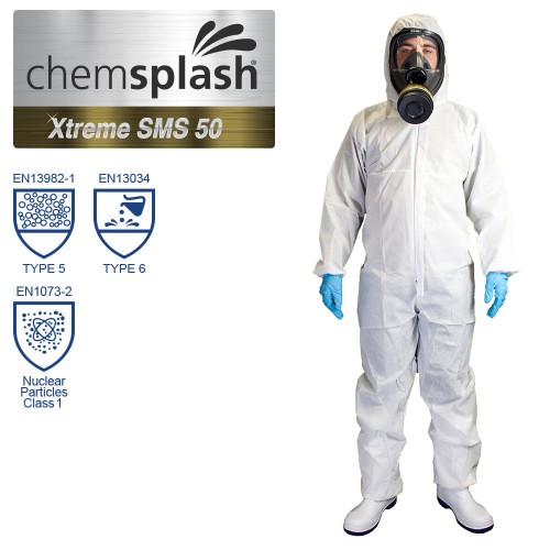 Chemsplash Xtreme 50 SMS Coverall Type 5/6 (Sz 4XL-5XL-6XL)