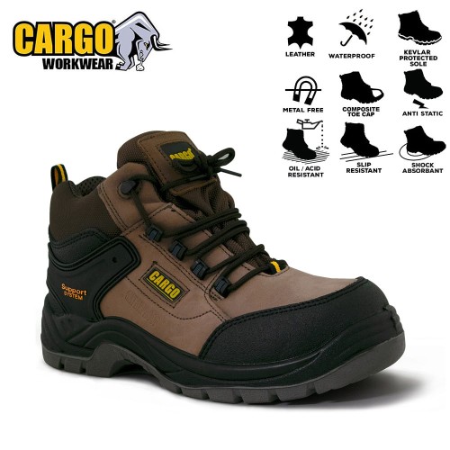 Cargo Apollo Brown Safety Waterproof Boot S7S SR