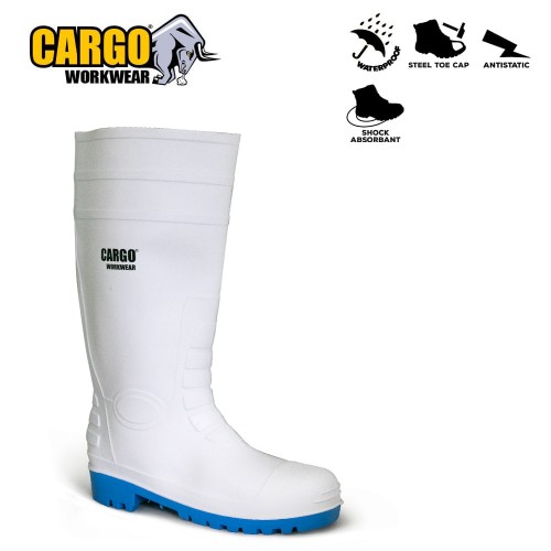 Cargo PVC Safety Wellies - White S4 SRC