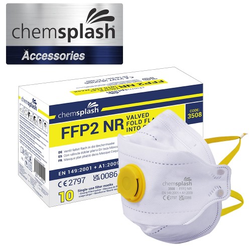 Chemsplash FFP2 Valved Fold Flat Into Cup Mask