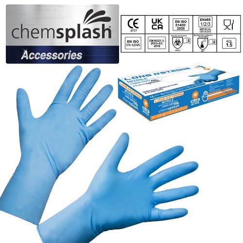 Chemsplash Long n'Strong Nitrile Disposable Glove