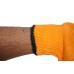 Latex Fingerless CrissCross Knit Wrist Glove