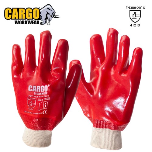 Cargo Smooth PVC Knit Wrist Glove