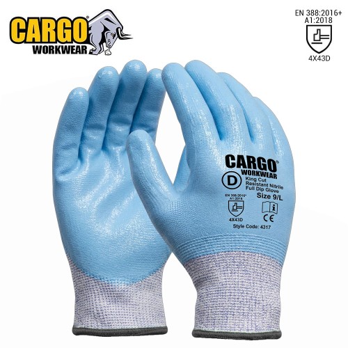 Cargo King Full Dip Nitrile Glove-Cut5/D-W/Proof -Food safe