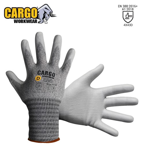 Cargo Dexter Cut 5/D PU Palm Glove 4X43D Ext Cuff