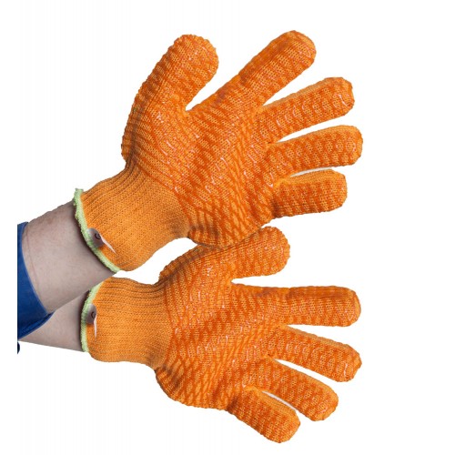 Latex Criss Cross Knit Wrist Glove