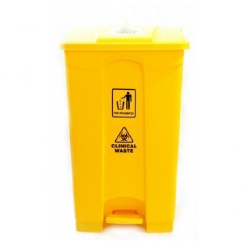 Yellow Plastic Clinical Waste 87L Bin