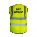 Hi Vis Vest YELLOW Size XL  Complete with Fire Warden text