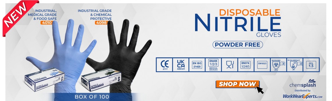 New Powder Free Nitrile Disposable Gloves