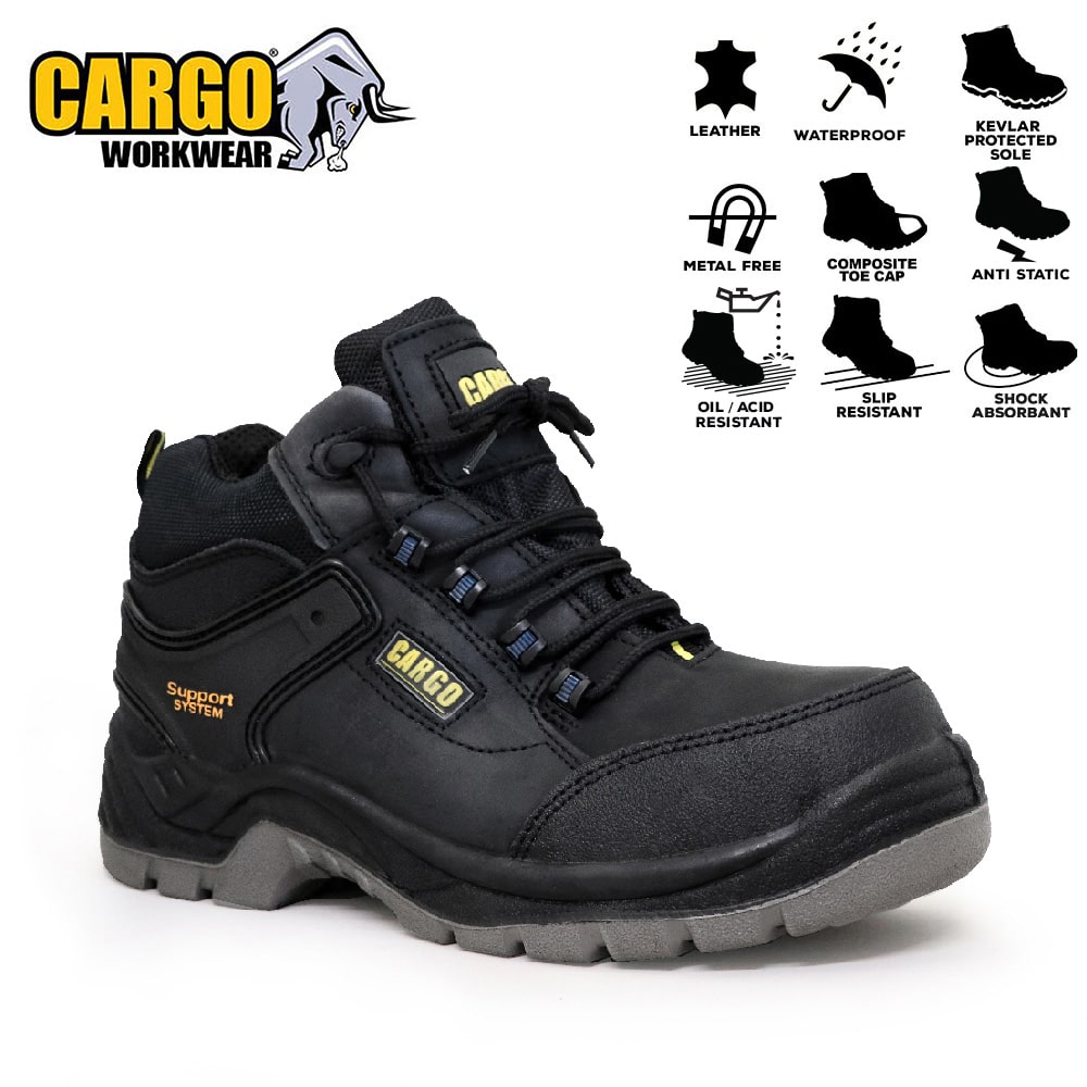 Cargo Apollo Black Safety Waterproof Boot S7S SR | WorkWear Experts
