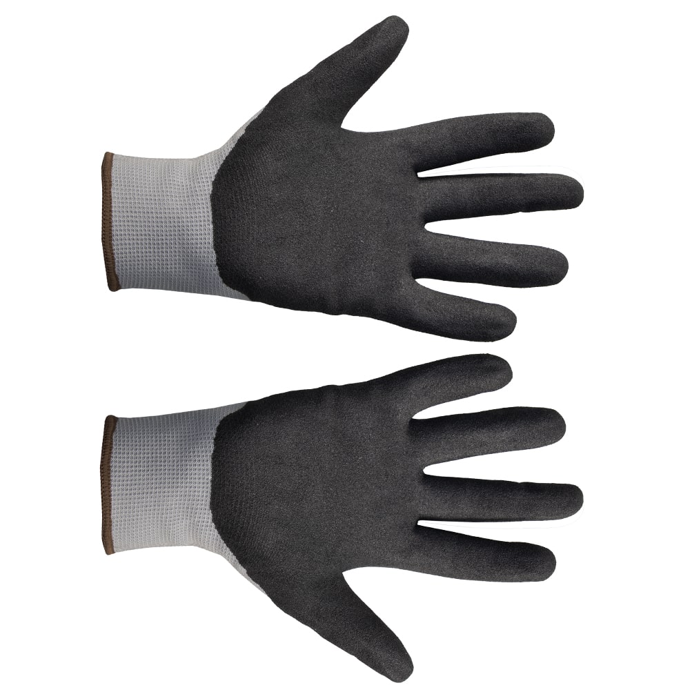 F3269D | Guanti da lavoro Active Gear, Tg. 9/L, in Nylon, col. Nero, Grigio Micro schiuma in